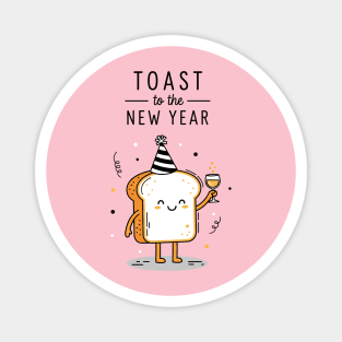 Toast to the New Year Magnet